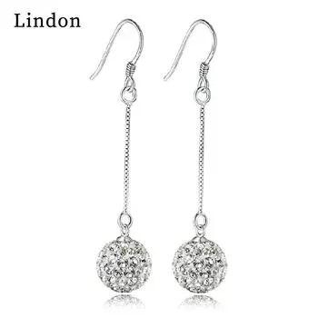 Женские серьги из медного сплава с цирконом Lindon - Серьги-подвески в подарок на свадебную вечеринку