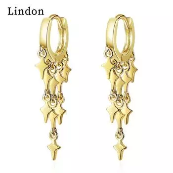 Женские серьги из медного сплава с цирконом Lindon - Серьги-подвески в подарок на свадебную вечеринку