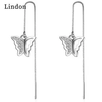 Женские серьги из медного сплава с цирконом Lindon - Серьги-подвески в подарок на свадебную вечеринку