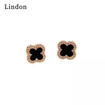 Женские серьги из медного сплава с цирконом Lindon - Серьги-подвески в подарок на свадебную вечеринку 1.2CM