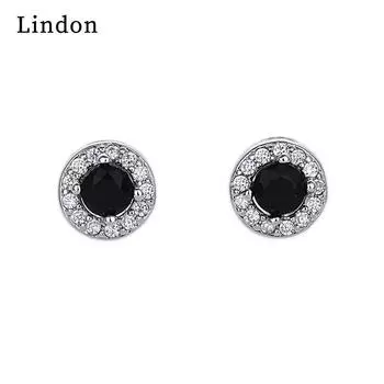 Женские серьги из медного сплава с цирконом Lindon - Серьги-подвески в подарок на свадебную вечеринку белый