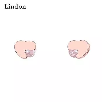 Женские серьги из медного сплава с цирконом Lindon - Серьги-подвески в подарок на свадебную вечеринку серебряный