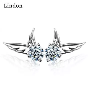 Женские серьги из медного сплава с цирконом Lindon - Серьги-подвески в подарок на свадебную вечеринку