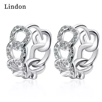 Женские серьги из медного сплава с цирконом Lindon - Серьги-подвески в подарок на свадебную вечеринку