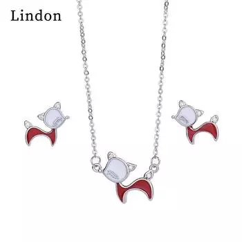 Женские серьги из медного сплава с цирконом Lindon - Серьги-подвески в подарок на свадебную вечеринку