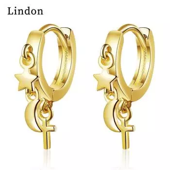 Женские серьги из медного сплава с цирконом Lindon - Серьги-подвески в подарок на свадебную вечеринку