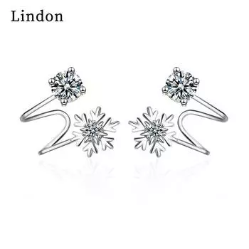 Женские серьги из медного сплава с цирконом Lindon - Серьги-подвески в подарок на свадебную вечеринку