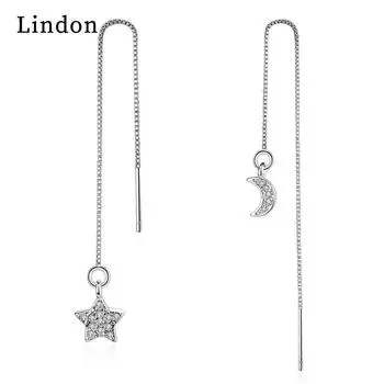 Женские серьги из медного сплава с цирконом Lindon - Серьги-подвески в подарок на свадебную вечеринку