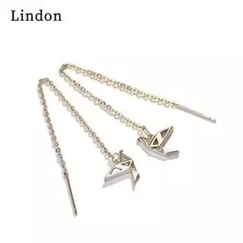 Женские серьги из медного сплава с цирконом Lindon - Серьги-подвески в подарок на свадебную вечеринку