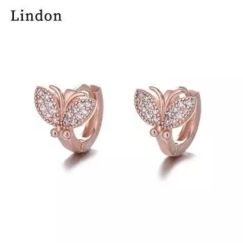 Женские серьги из медного сплава с цирконом Lindon - Серьги-подвески в подарок на свадебную вечеринку