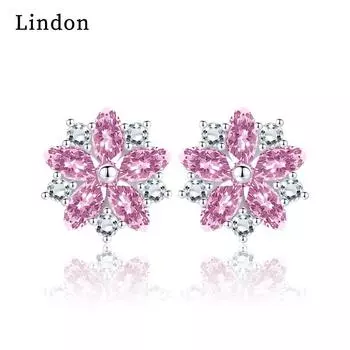 Женские серьги из медного сплава с цирконом Lindon - Серьги-подвески в подарок на свадебную вечеринку