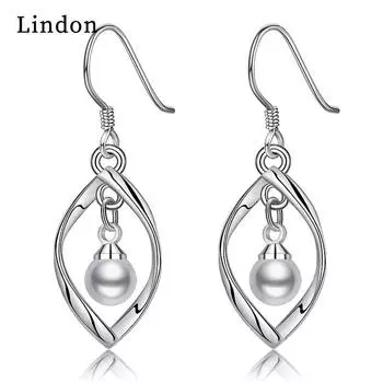 Женские серьги из медного сплава с цирконом Lindon - Серьги-подвески в подарок на свадебную вечеринку