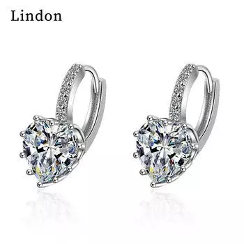 Женские серьги из медного сплава с цирконом Lindon - Серьги-подвески в подарок на свадебную вечеринку