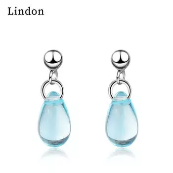 Женские серьги из медного сплава с цирконом Lindon - Серьги-подвески в подарок на свадебную вечеринку