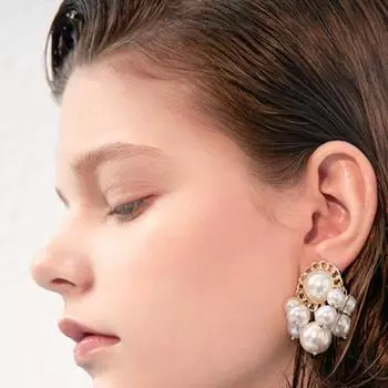 Женские серьги из серебра 925 пробы с искусственным жемчугом в стиле барокко, элегантные серьги невесты для свадебной вечеринки, модные украшения(5 шт. бесплатной доставки) бронзовый