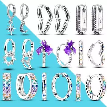 Женские серьги из серебра 925 пробы, оригинальные очаровательные двойные серьги-кольца, юбилейный ювелирный подарок лимонно-желтый