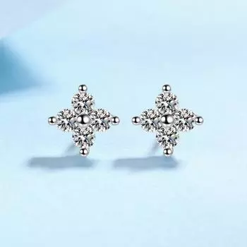 Женские серьги из стерлингового серебра 925 пробы с муассанитом, персонализированные серьги из золота pt950 в подарок подругам и лучшим друзьям 925 silver