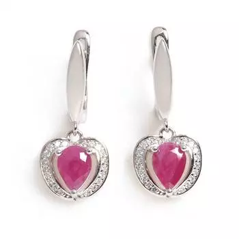 Женские серьги из стерлингового серебра 925 пробы класса люкс с натуральными рубиновыми драгоценными камнями, ювелирные украшения, подарок на день рождения и годовщину M красный