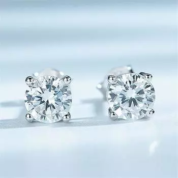 Женские серьги из стерлингового серебра 925 пробы, простые круглые серьги-гвоздики диаметром 6,0 мм с подарками разных цветов, классические ювелирные изделия