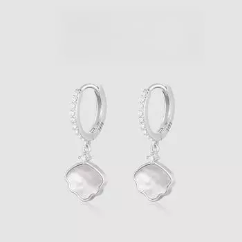 Женские серьги из стерлингового серебра в элитном европейском и американском стиле, серьги с кисточками из ракушек серебряный