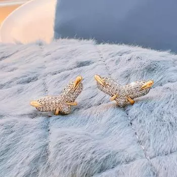 Женские серьги-капли из 100% стерлингового серебра 925 пробы с натуральными бриллиантами, модные ювелирные изделия из серебра 925 пробы с бриллиантами Aros Mujer Oreja Orecchini белый