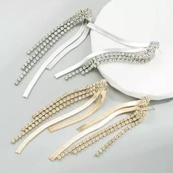 Женские серьги-капли из сплава, креативные кисточки, гальваническое покрытие, индивидуальный темперамент, серьги премиум-класса OneSize золотой