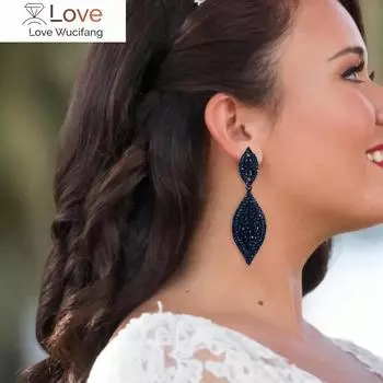 Женские серьги-капли с кристаллами, подвески, эстетические, свадебные, вечерние, ювелирные изделия, подарок, роскошь, Kolczyki Brincos, африканские 8.5cm x 2.5cm