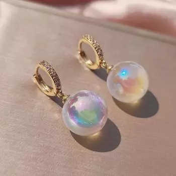 Женские серьги-капли со слезами русалки и искусственным жемчугом, новинка 2024 года, модные серьги, модные вечерние ювелирные аксессуары разноцветный