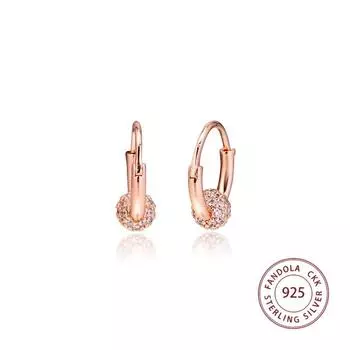 Женские серьги-кольца из стерлингового серебра 925 пробы с розами, модные ювелирные изделия, свадебные серьги Pendientes из серебра 925 пробы