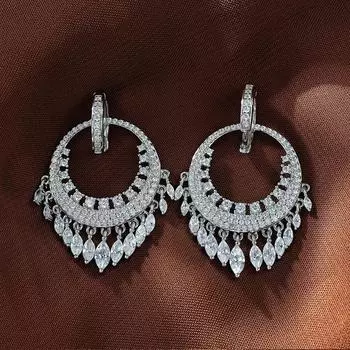 Женские серьги-кольца из стерлингового серебра 925 пробы с изумрудным рубином и белым сапфиром из 18-каратного золота, винтажные ювелирные изделия из стерлингового серебра 925 пробы