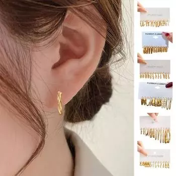 Женские серьги-кольца с геометрическим квадратом в стиле ретро, элегантные серьги из искусственного жемчуга для девочек F