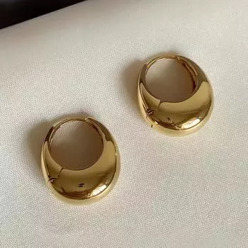 Женские серьги-кольца с геометрической пряжкой, модные гладкие металлические круглые серьги, роскошные модные серьги в стиле панк, ювелирные изделия, подарки