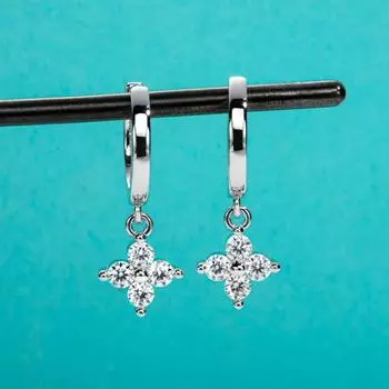 Женские серьги-кольца с муассанитом цвета D, 3 мм, стерлинговое серебро 925 пробы, лабораторные серьги с бриллиантами, ювелирные изделия белый