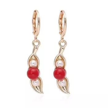 Женские серьги-кольца, ювелирные изделия в форме горошины, серьги-капли, подарок для друзей