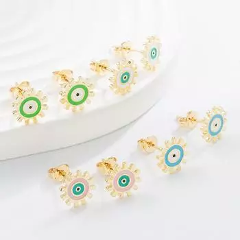 Женские серьги-кольца в богемном стиле О-образной формы, креативные рисовые бусины, преувеличенные аксессуары, серьги OneSize небесно-голубой