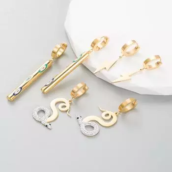 Женские серьги-кольца в богемном стиле О-образной формы, креативные рисовые бусины, преувеличенные аксессуары, серьги OneSize