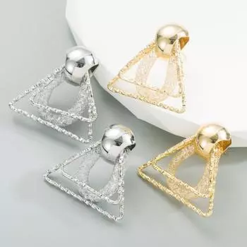 Женские серьги-кольца в богемном стиле О-образной формы, креативные рисовые бусины, преувеличенные аксессуары, серьги OneSize золотой