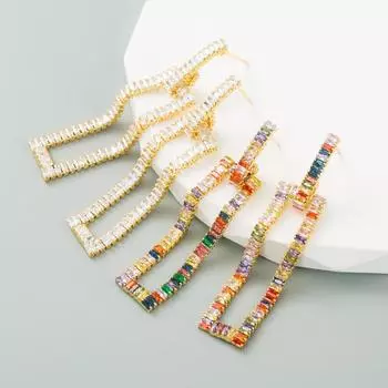 Женские серьги-кольца в богемном стиле О-образной формы, креативные рисовые бусины, преувеличенные аксессуары, серьги OneSize белый