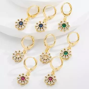 Женские серьги-кольца в богемном стиле О-образной формы, креативные рисовые бусины, преувеличенные аксессуары, серьги OneSize жёлтый