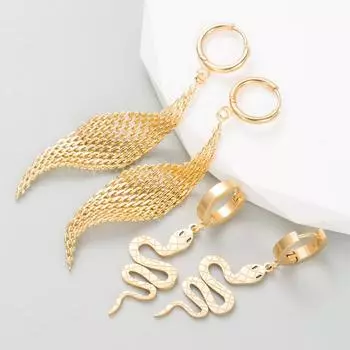 Женские серьги-кольца в богемном стиле О-образной формы, креативные рисовые бусины, преувеличенные аксессуары, серьги OneSize