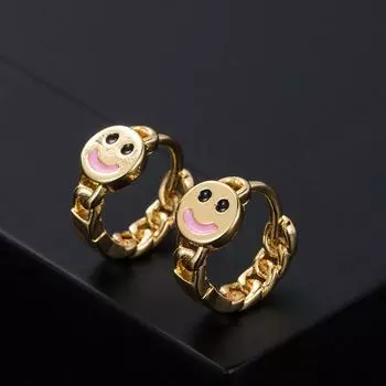 Женские серьги-кольца в богемном стиле О-образной формы, креативные рисовые бусины, преувеличенные аксессуары, серьги OneSize