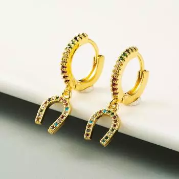 Женские серьги-кольца в богемном стиле О-образной формы, креативные рисовые бусины, преувеличенные аксессуары, серьги OneSize зелёный