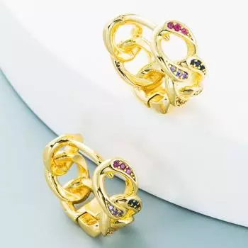 Женские серьги-кольца в богемном стиле О-образной формы, креативные рисовые бусины, преувеличенные аксессуары, серьги OneSize белый