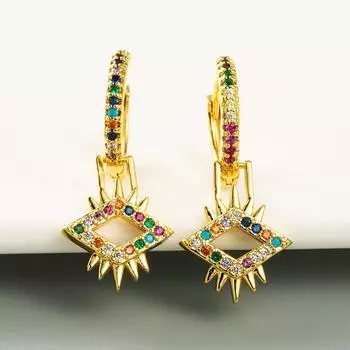 Женские серьги-кольца в богемном стиле О-образной формы, креативные рисовые бусины, преувеличенные аксессуары, серьги OneSize зелёный