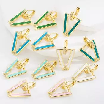 Женские серьги-кольца в богемном стиле О-образной формы, креативные рисовые бусины, преувеличенные аксессуары, серьги OneSize зелёный