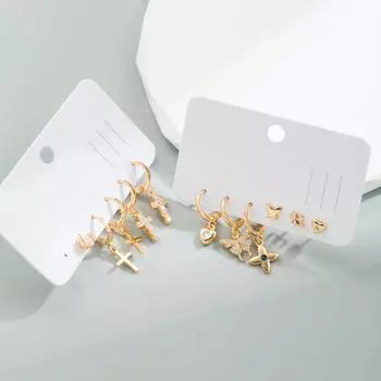 Женские серьги-кольца в богемном стиле О-образной формы, креативные рисовые бусины, преувеличенные аксессуары, серьги OneSize