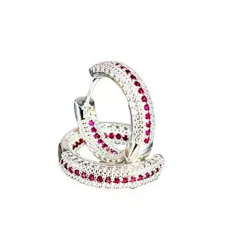 Женские серьги-кольца YLKBTY 19*19mm серебряный