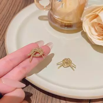 Женские серьги-кресты в виде металлических витков, вдохновленные ураганом, эксклюзивный дизайн, игла из серебра 925 пробы, роскошный стиль. золотой