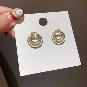 Женские серьги, легкие роскошные темпераментные французские высококачественные серьги-кольца «кошачий глаз», женские серьги