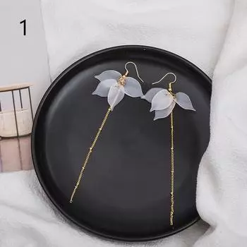 Женские Серьги-лепестки, Шикарные Сказочные Белые Серьги Феи AVE 2